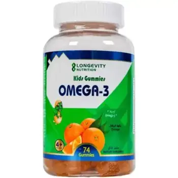 Longevity Kids Orange Omega-3 Gummies 74 Pieces