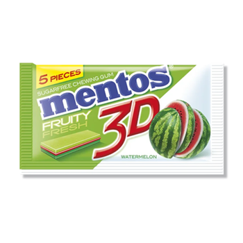 Mentos 3D Fruity Fresh Watermelon Sugar-Free Gum 15x8.5g