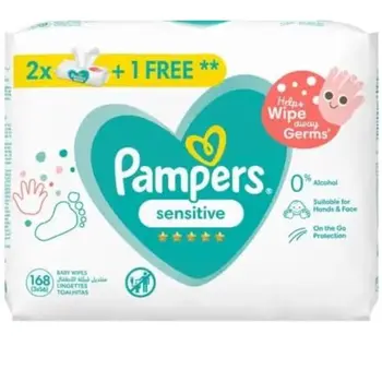 بامبرز مناديل 46طفال مجا1+2حبة