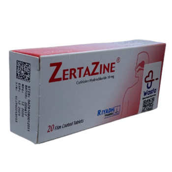 Zertazine Wasta Cetirizine Hydrochloride 10mg 20Tablets