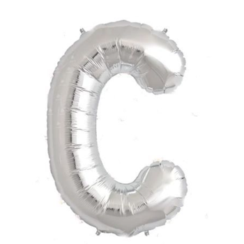 Silver Letter Balloon 'C' Size 40