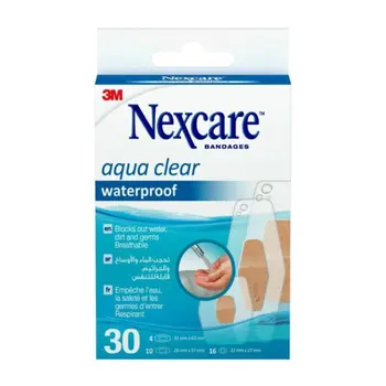Nexcare Aqua Clear Water-Proof Bandages 30 Pieces