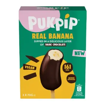 بوك بيب شوكولاتة داكنة بالموز الحقيقي 3×70جرام