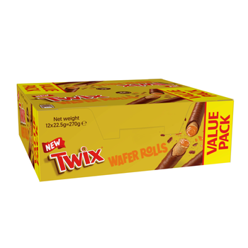 Twix Caramel Rool Wafer Value Pack 22.5G X 12