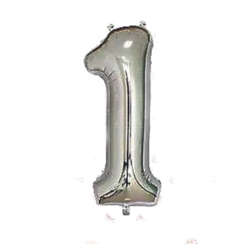 Silver Number Balloon 16-Inch
