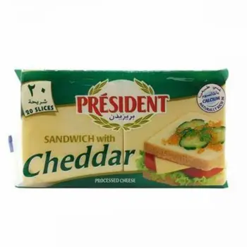 President Cheddar Processed Cheese Slices 400g