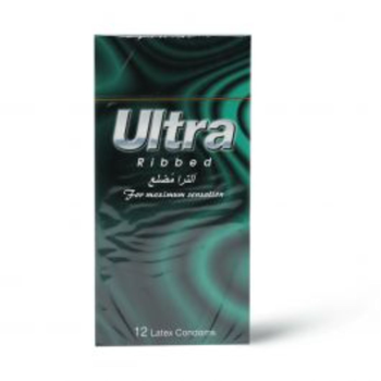 Ultra Ribbed Latex Condoms 12 Pieces