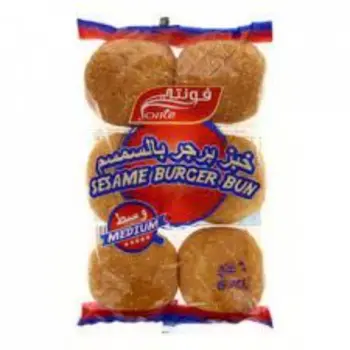 Fonte Sesame Burger Buns 6 Medium Pieces