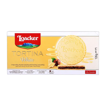 لواكر تورتينا شوكولاته بيضاء 125جرام