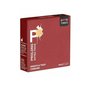 Good Times Prolong Extra-Thick Condoms 3 Pieces