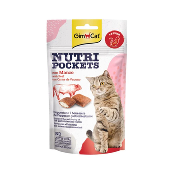 Gim Cat Nutri Pockets Beef Cat Treats 60g