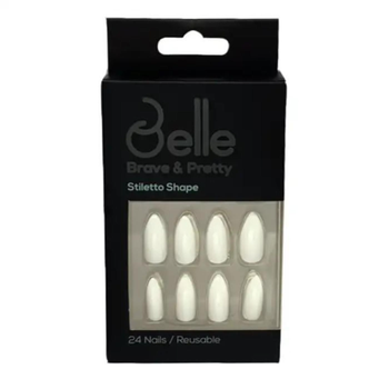 Belle Brave & Pretty White Stiletto 24 Pieces