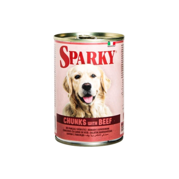 Sparky Beef Chunks Dog Wet Food 415g