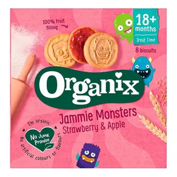 Organix Jammie Monsters Strawberry & Apple Biscuits 64g