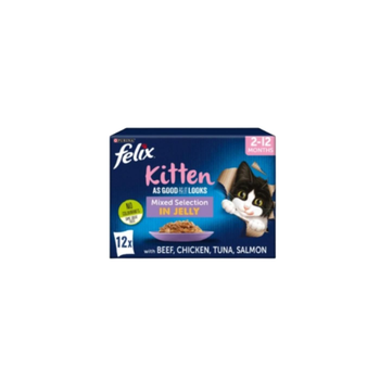 بورينا فليكس كرتون طعام رطب للكيتن بنكهات مختلفةفي جيلي 12×85جرام