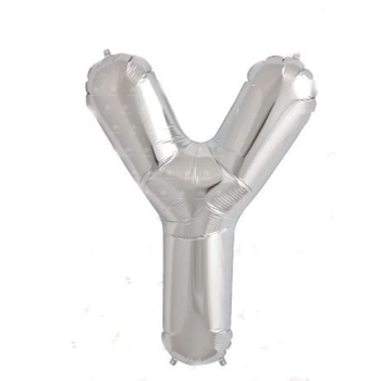 Silver Letter Y Balloon 40 Inch