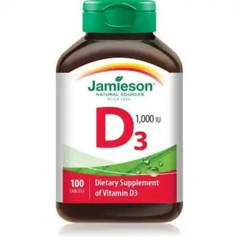 Jamieson Vitamin D3 Tablets 1000 IU 100 Count