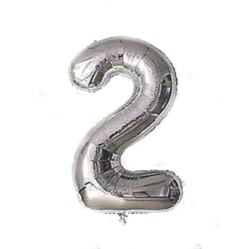 Silver Numbers Balloon 40-Inch