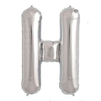 Silver Letter H Balloon 16-Inch