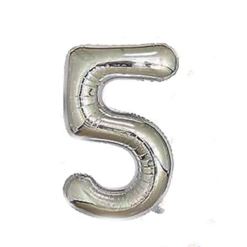 Silver Numbers Balloon Size 40