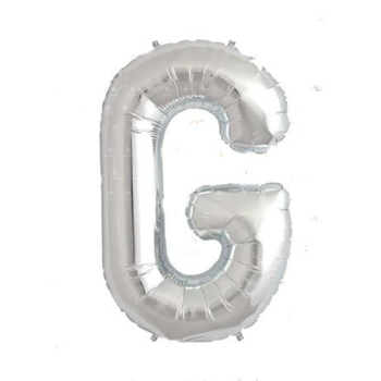 Silver Letter G Balloon 16-Inch