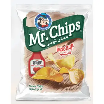مستر شيبس رقائق البطاطس بنكهة الكاتشب كرتون 12×21جرام