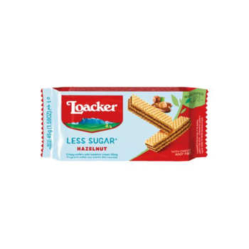 Loacker Less Sugar Hazelnut Crispy Wafers 45g