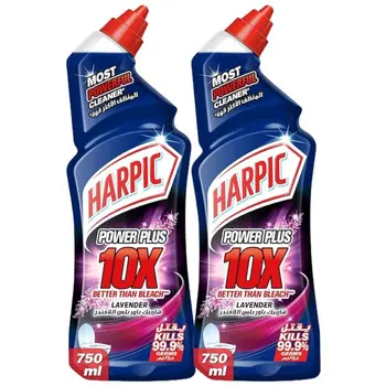 Harpic Power Plus Lavender Toilet Cleaner 2x750ml