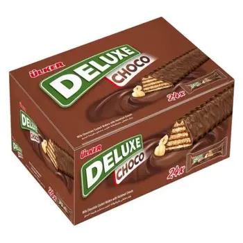 Ulker Deluxe Hazelnut Cream Milk Chocolate Wafer 24x28g