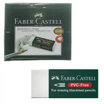 Faber-Castell PVC-Free White Erasers 20 Pieces