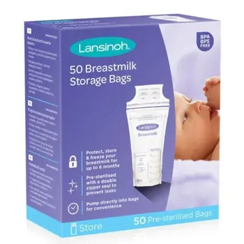 Lansinoh BPA-Free Breastmilk Storage Bags 50 Pieces