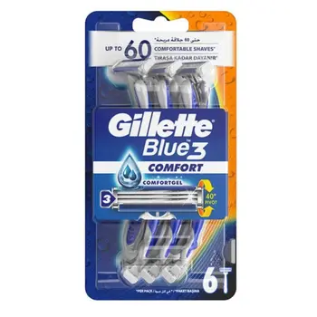 Gillette Blue3 Comfort Disposable Razors 6 Pieces