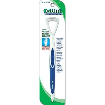 GUM Dual Action Tongue Cleaner Blue