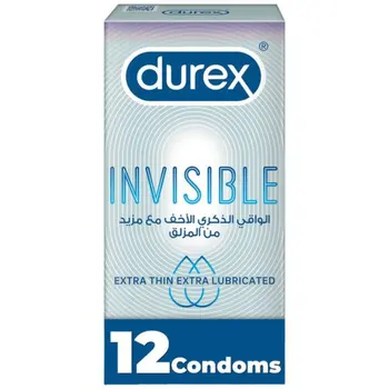 Durex Invisible Extra Lube Condoms 12 Pieces
