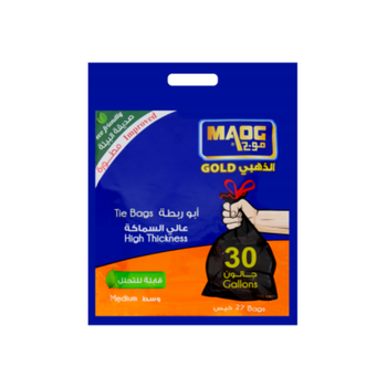 Maog Gold High-Thickness Trash Tie Bags 30 Gallon