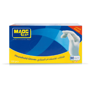 موج قفازات لإستخدام مرة واحدة مقاس وسط 100 حبة