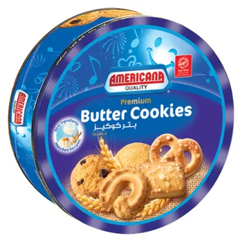 Americana Small Tin Butter Cookies Blue 454g