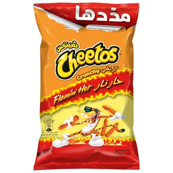 Cheetos Flaming Hot Crunchy Snacks 90g