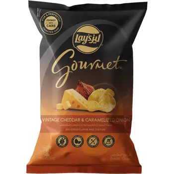 ليز جورميه رقائق البطاطس جبنة الشيدر والبصل المكرمل 35 جرام