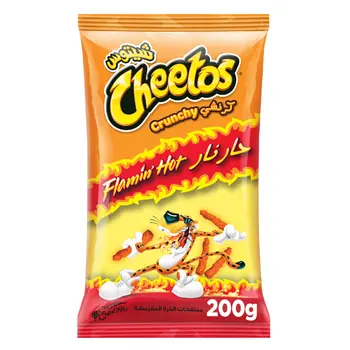 Cheetos Flamin Hot Crunchy Snacks 190g