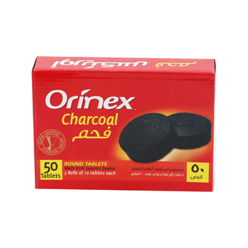Orinex Round Charcoal Tablets 50 Pcs