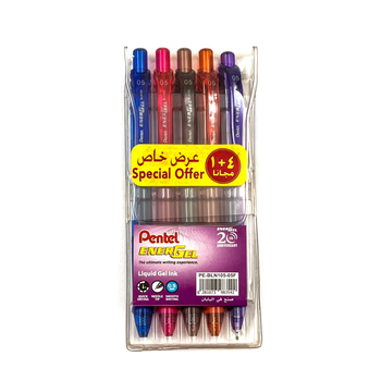 Pentel Energel Fancy Multicolour Pen Set 5 pcs