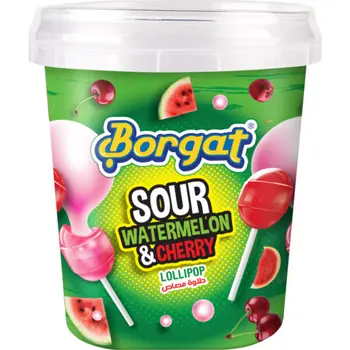 Borgat Sour Watermelon & Cherry Lollipops 40pcs