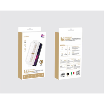 ليفوري استيكر حماية شاشة شفاف ايفون 14 ماكس 6.7 مع إطار التركيب