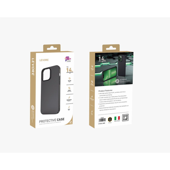 ليفوري جراب ايفون 14 ماكس مقاوم للصدمات والخدشاسود