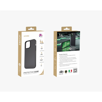 ليفوري جراب ايفون 14 برو مقاوم للصدمات والخدش اسود