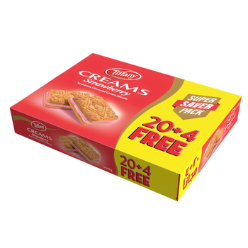Tiffany Strawberry Cream Sandwich Biscuits 16g