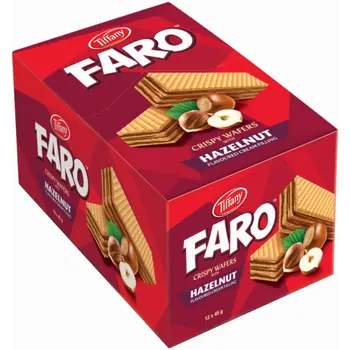 Tiffany Faro Hazelnut Crispy Wafer 12x45g