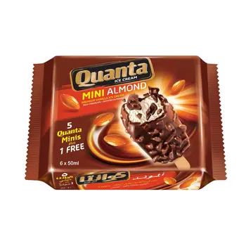 Quanta Vanilla Mini Almond Ice Cream 6x50ml