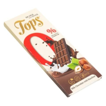 توبس لوح شوكولاتة بالحليب بدون سكر مضاف، بالبندق 60جرام
